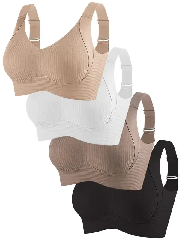 🔥BUY 1 GET2 FREE🔥 Women's Ribbed Adjustable Wireless Bra