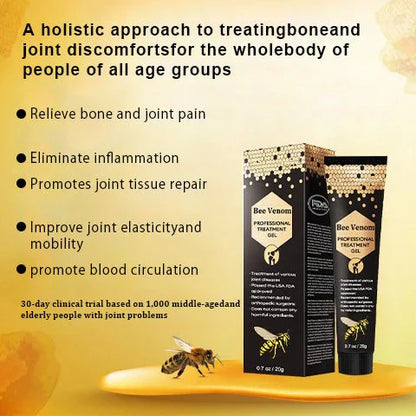 🐝New Zealand Bee Venom Joint Relief Gel(New Zealand Bee Extract - Specializes in the treatment of orthopedic conditions and arthritic pain)