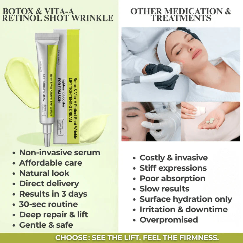 ⏰ FLASH SALE: 72-Hour Wrinkle Eraser |  Botox & Vita-A Retinol Shot Wrinkle - Lift Tightening Cream