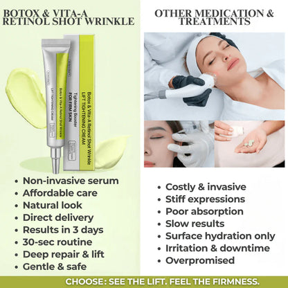 ⏰ FLASH SALE: 72-Hour Wrinkle Eraser |  Botox & Vita-A Retinol Shot Wrinkle - Lift Tightening Cream