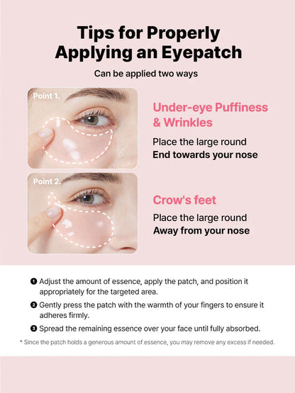 Peptide Collagen Eye Patches for Dark Circles & Puffy Eyes – 60 Hydrogel Pads