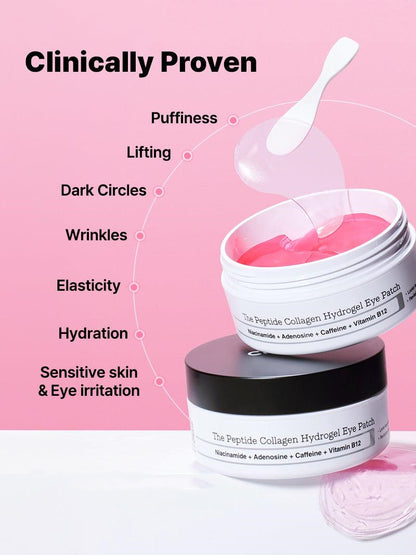 Peptide Collagen Eye Patches for Dark Circles & Puffy Eyes – 60 Hydrogel Pads